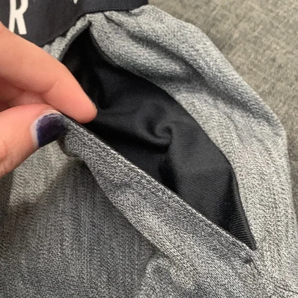 Under Armour Women's Athletic Shorts in Gray and Black - Picture 2 of 5